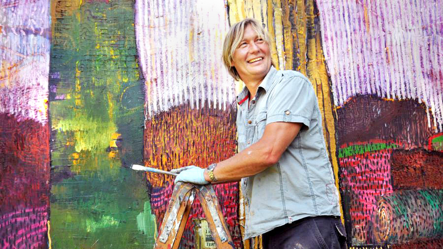 fyraften paa vandvaerket med kunstneren erik peitersen i koege kunstforening