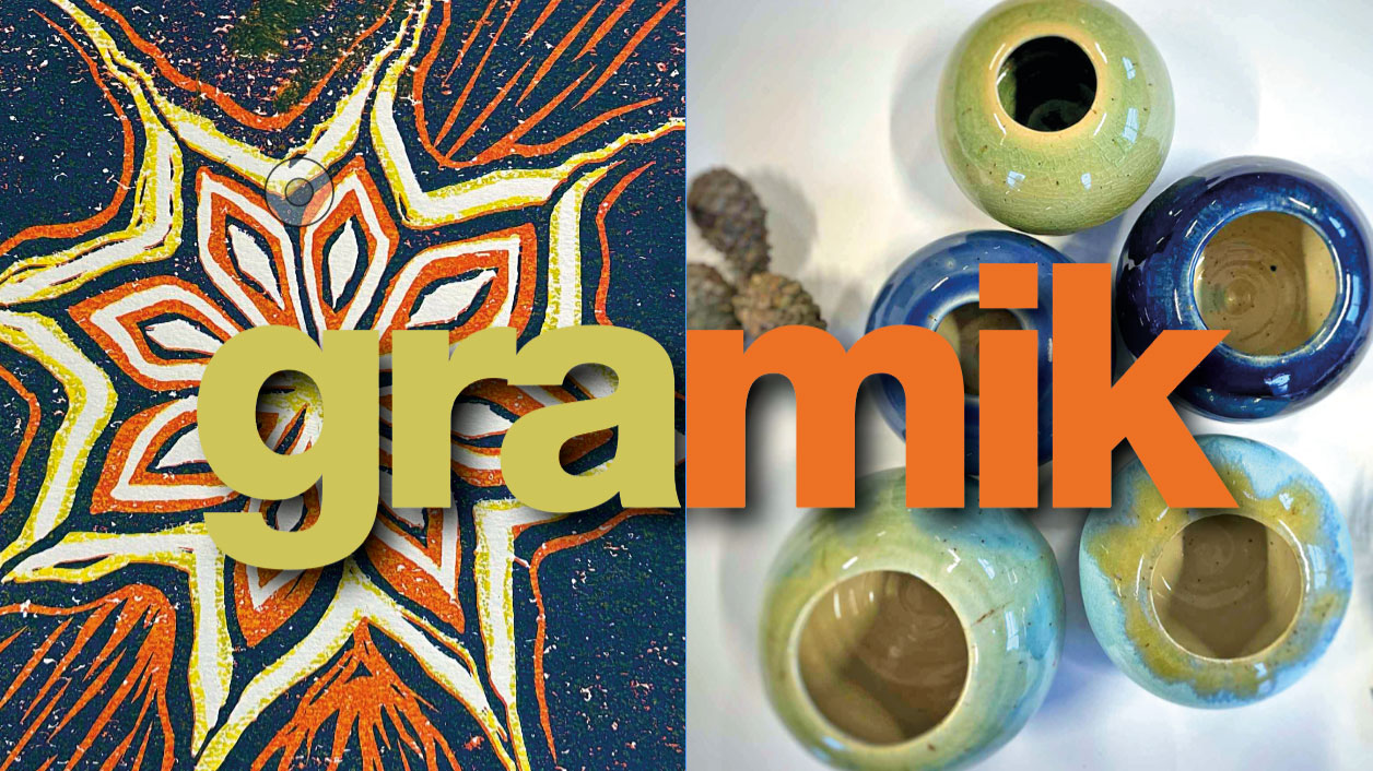 gramik grafik og keramik julemarked i togvognen paa vandvaerket i koege kultur koege