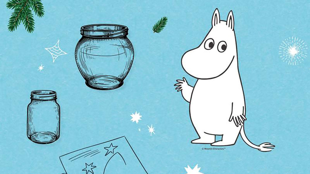 lav magiske mumi krukker med lys kreativ workshop for boern og voksne paa koege bibliotek kultur koege